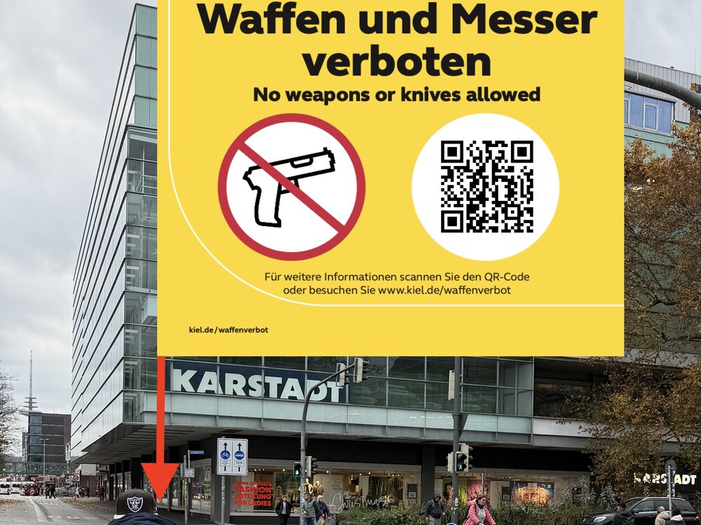 Waffenverbotszonen in Kiel