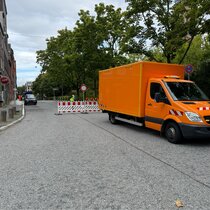 Waisenhofstra&szlig;e Sperrung Durchfahrt